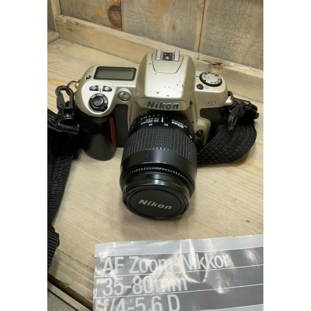 NIKON N60 camera with 35-80mm lens untested no film **PARTS ONLY NO RETURNS**